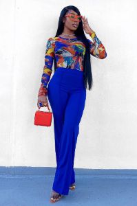 Victoria High Waisted Dress Pants - Royal sold by Fashion Nova