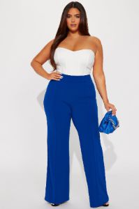 Victoria High Waisted Dress Pants - Royal sold by Fashion Nova