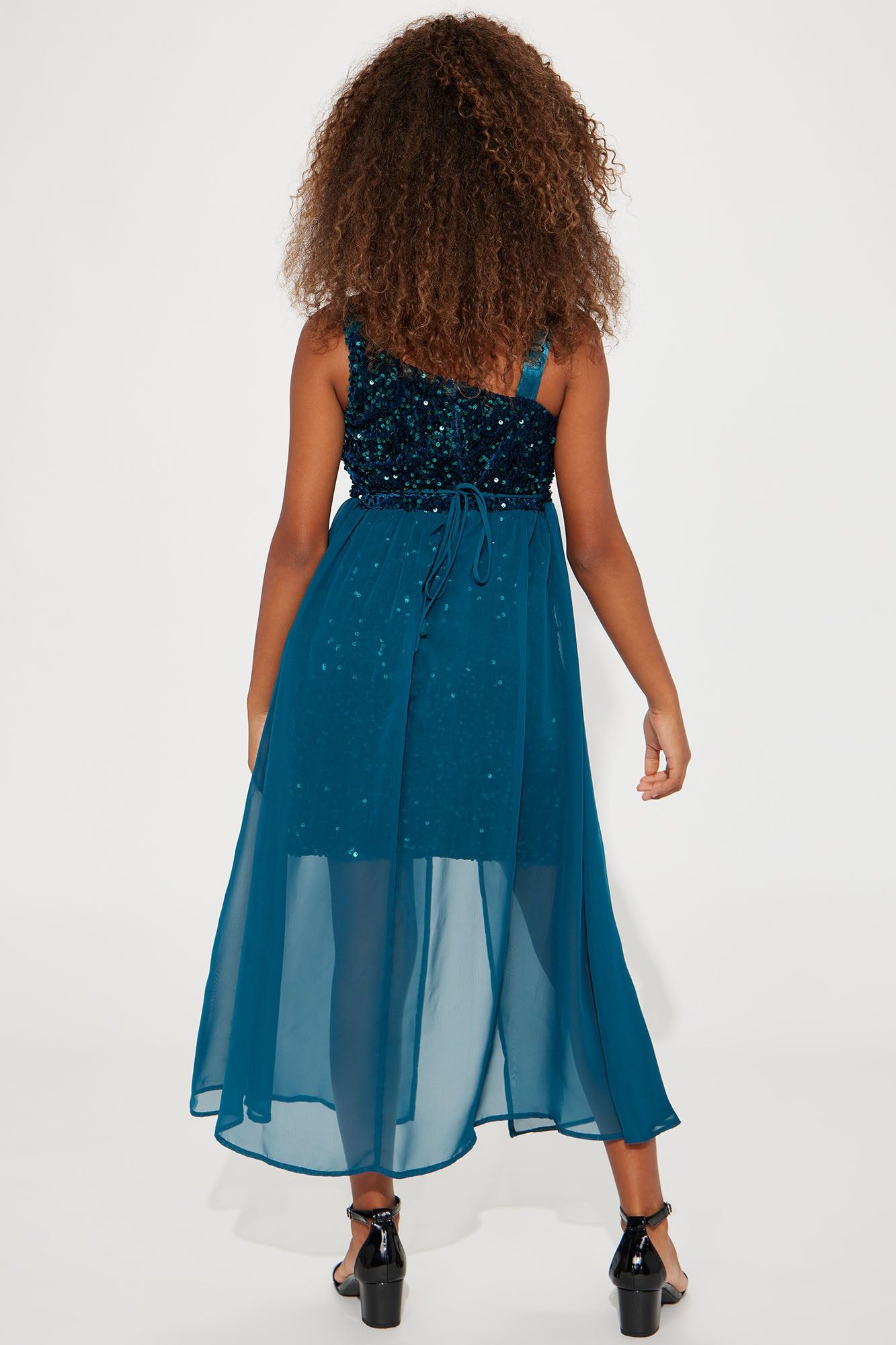 Mini Glitter Girl Sleeveless Dress - Jade sold by Fashion Nova product image thumbnail 3