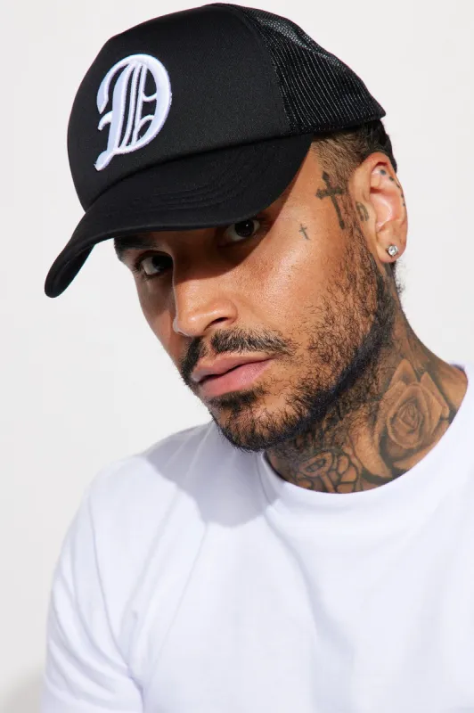 Detroit Trucker Hat - Black sold by Fashion Nova