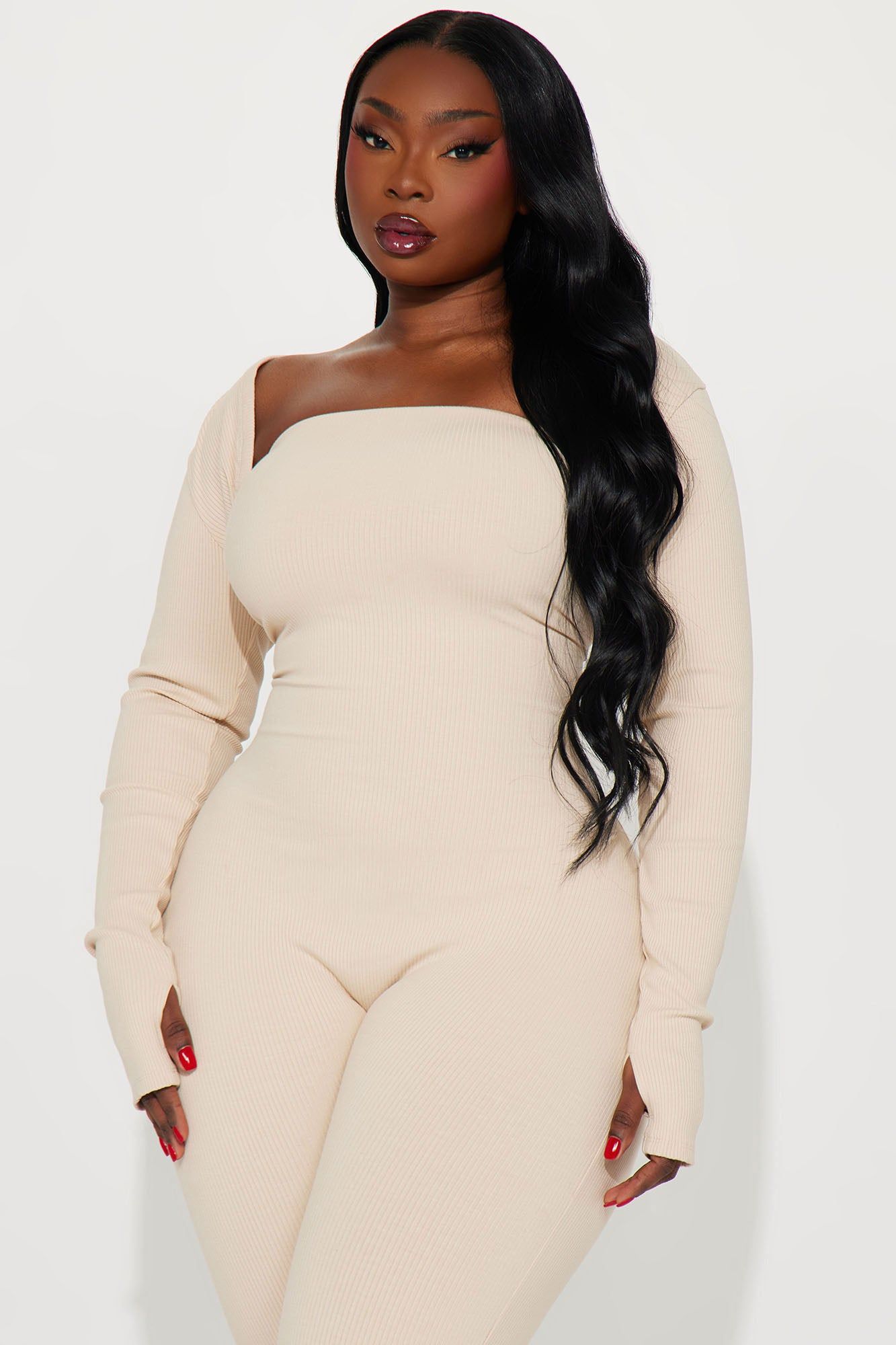 Jeanette Snatched Jumpsuit Set - Cream sold by Fashion Nova product image thumbnail 5