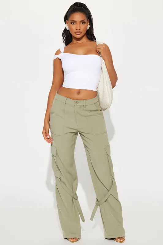 Isabella Cargo Trouser - Olive made by Fashion Nova