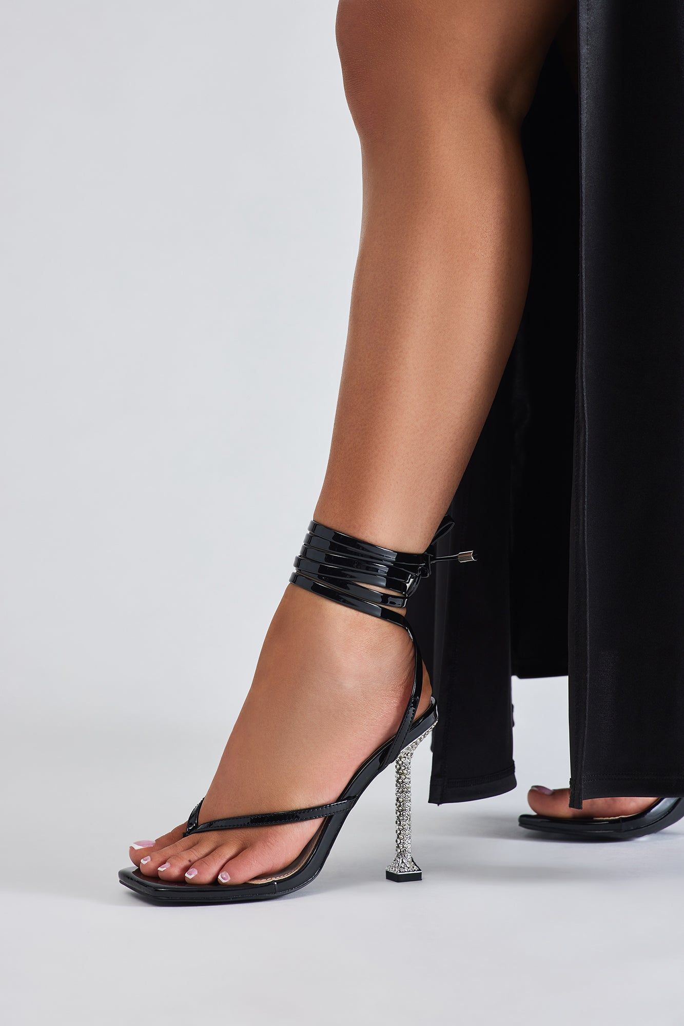 Analise Wrap Up Heeled Sandals - Black sold by Fashion Nova
