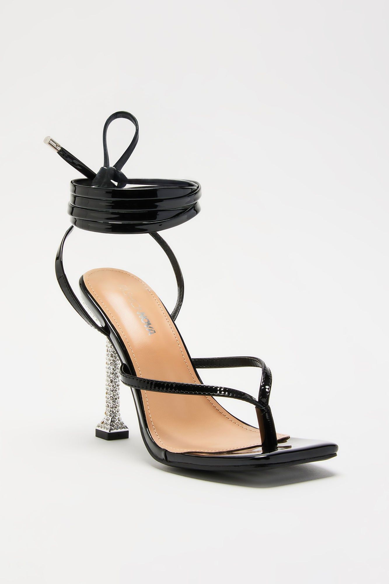 Analise Wrap Up Heeled Sandals - Black sold by Fashion Nova product image thumbnail 2
