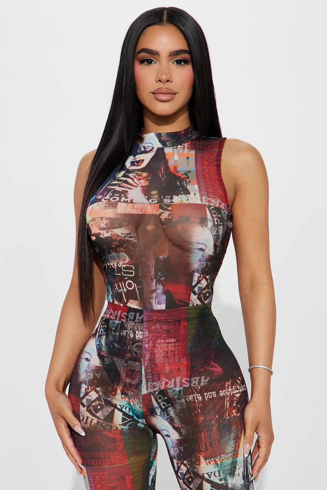 No Course Mesh Legging Set - Black/combo sold by Fashion Nova product image thumbnail 3