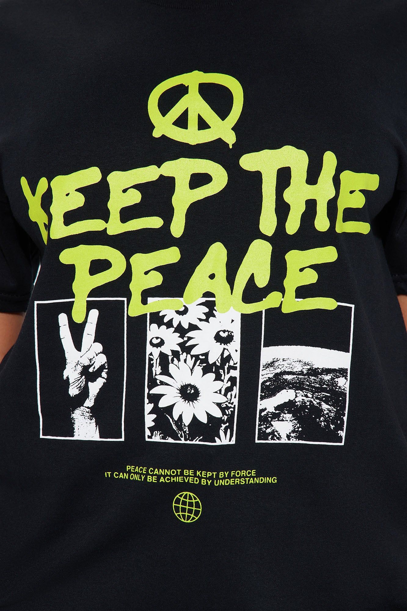 Keep The Peace Graphic Tshirt - Black sold by Fashion Nova product image thumbnail 3