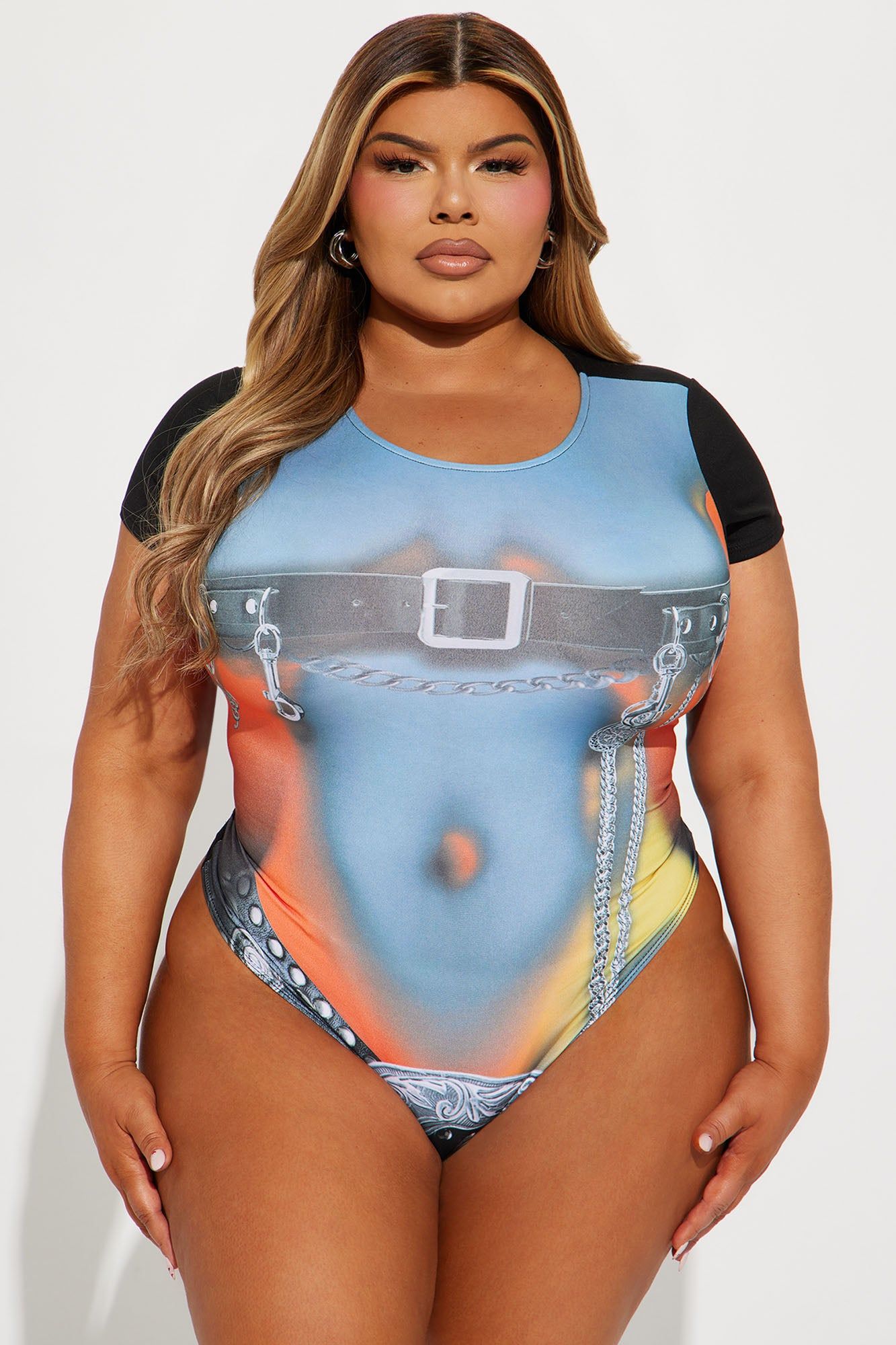Chained To You Bodysuit - Blue/combo sold by Fashion Nova product image thumbnail 5