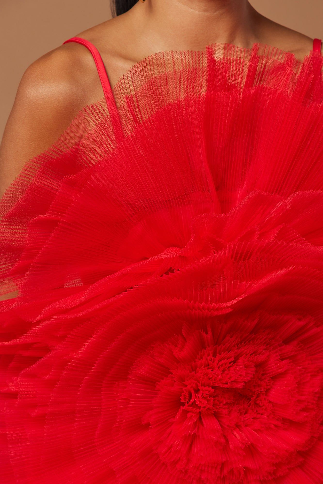 Elodie Tulle Ruffle Mini Dress - Red sold by Fashion Nova product image thumbnail 3