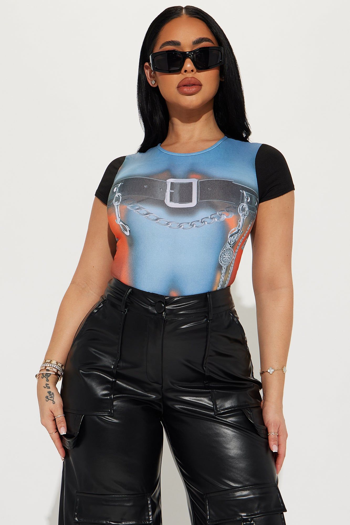 Chained To You Bodysuit - Blue/combo sold by Fashion Nova product image thumbnail 3