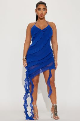 Jaqueline Mesh Mini Dress - Blue sold by Fashion Nova