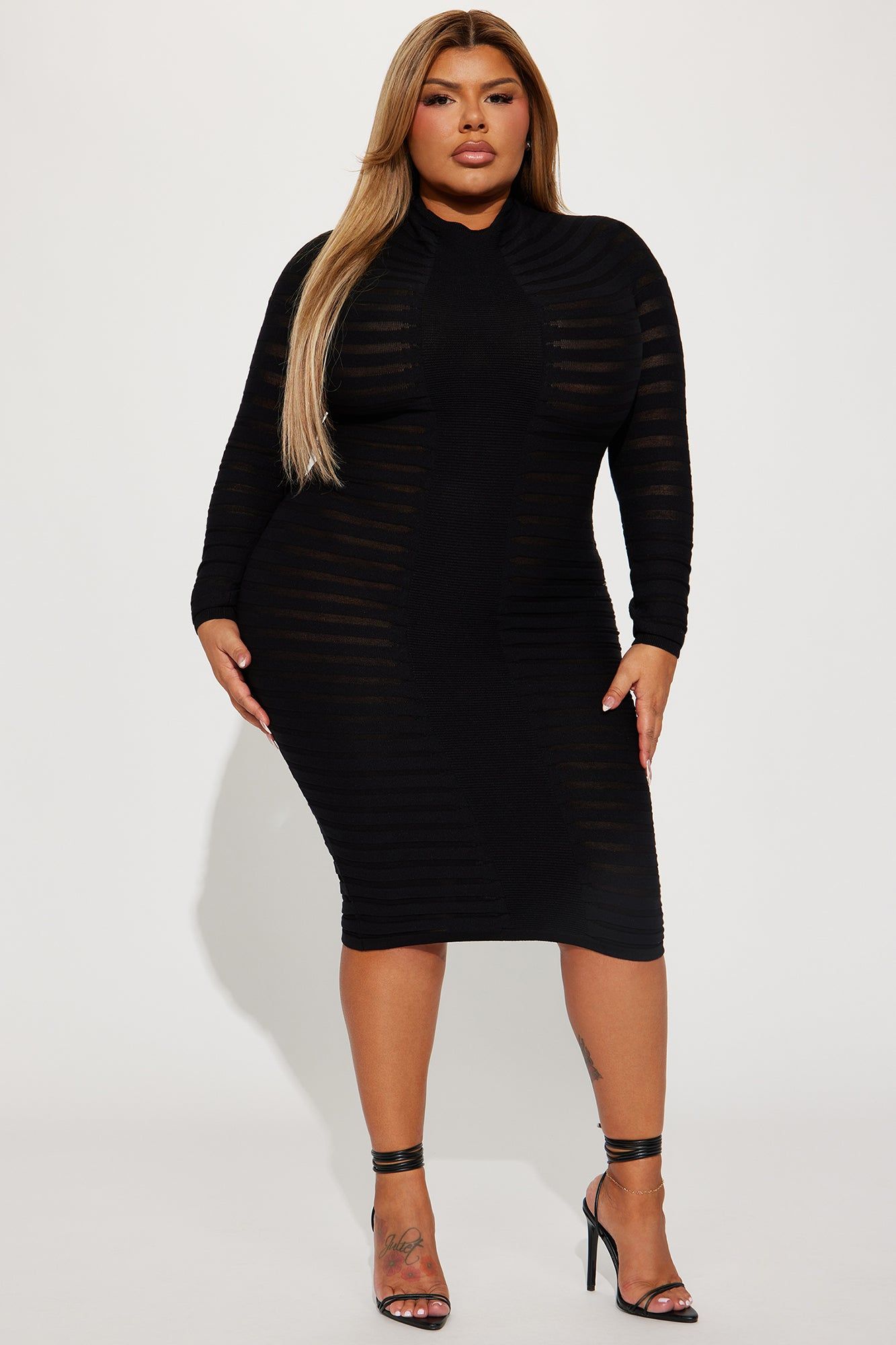 Zoe Sweater Midi Dress - Black sold by Fashion Nova product image thumbnail 4