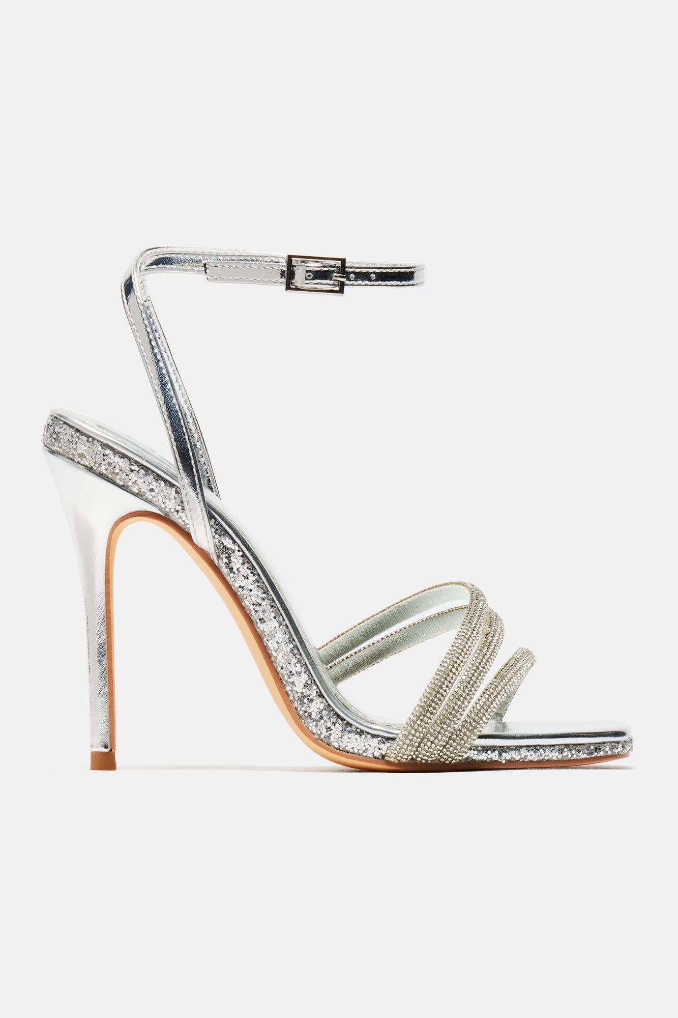 Just Your Fairytale Heeled Sandals - Silver sold by Fashion Nova product image thumbnail 4