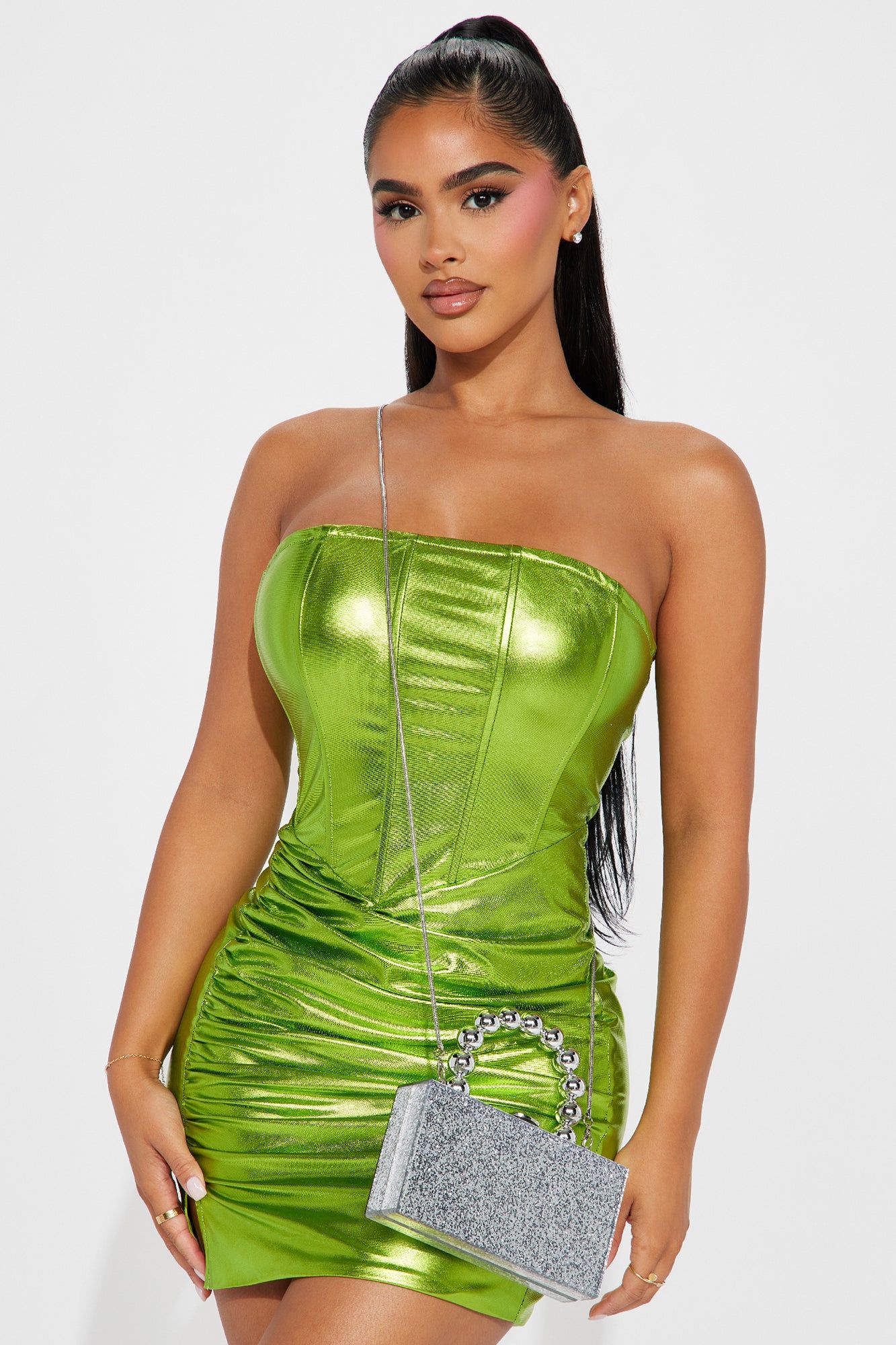 Glitter Girl Clutch - Silver sold by Fashion Nova product image thumbnail 2