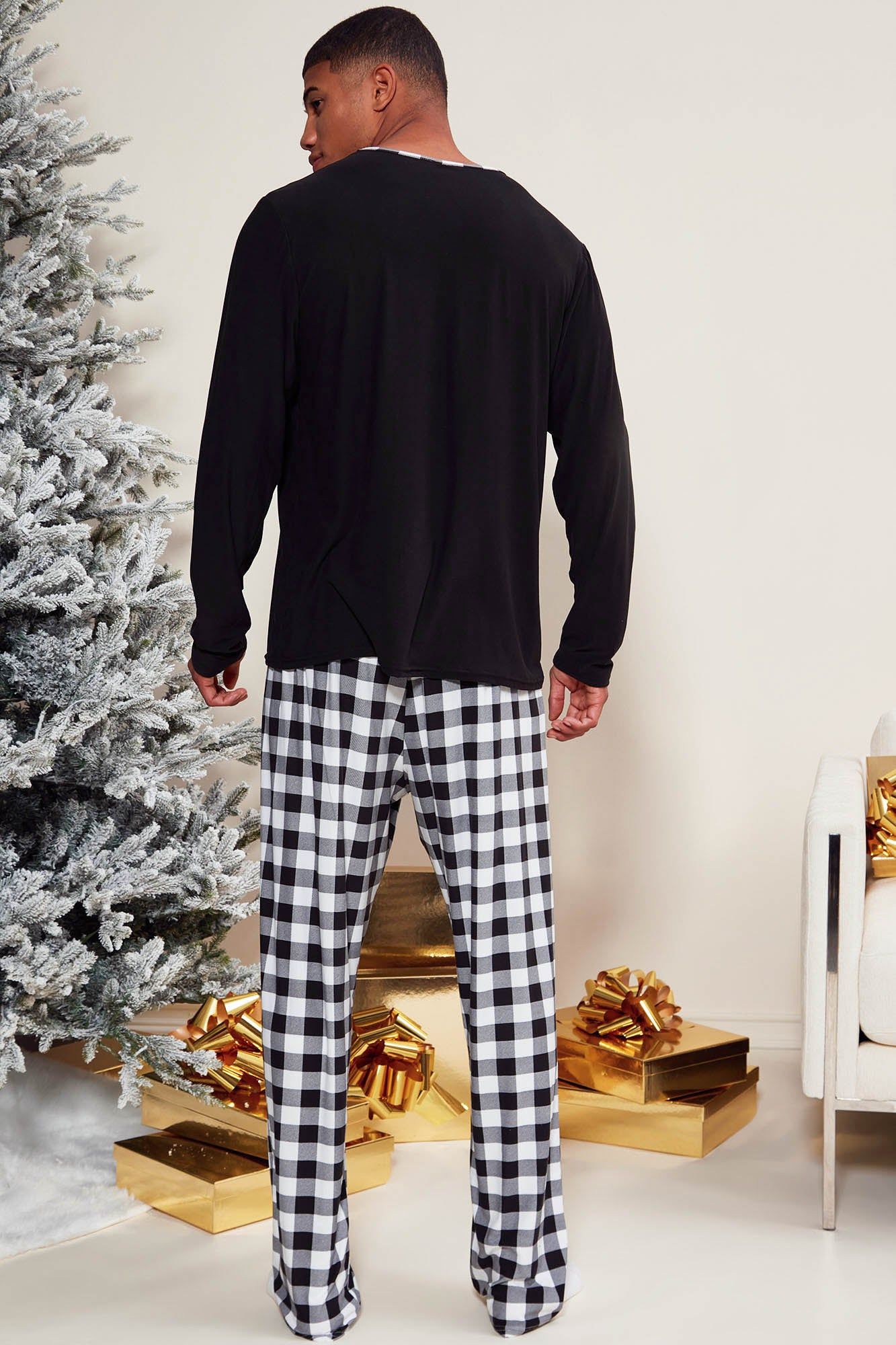 Home For Christmas Holiday PJ Set - Black/combo sold by Fashion Nova product image thumbnail 5