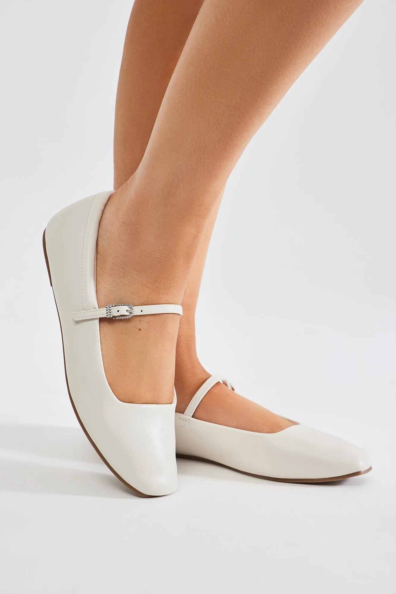 Faded Love Flats - Off White sold by Fashion Nova product image thumbnail 3