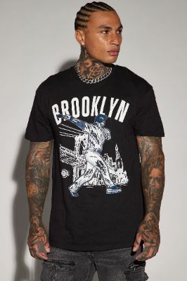 Brooklyn National Baseball Short Sleeve Tee - Black sold by Fashion Nova