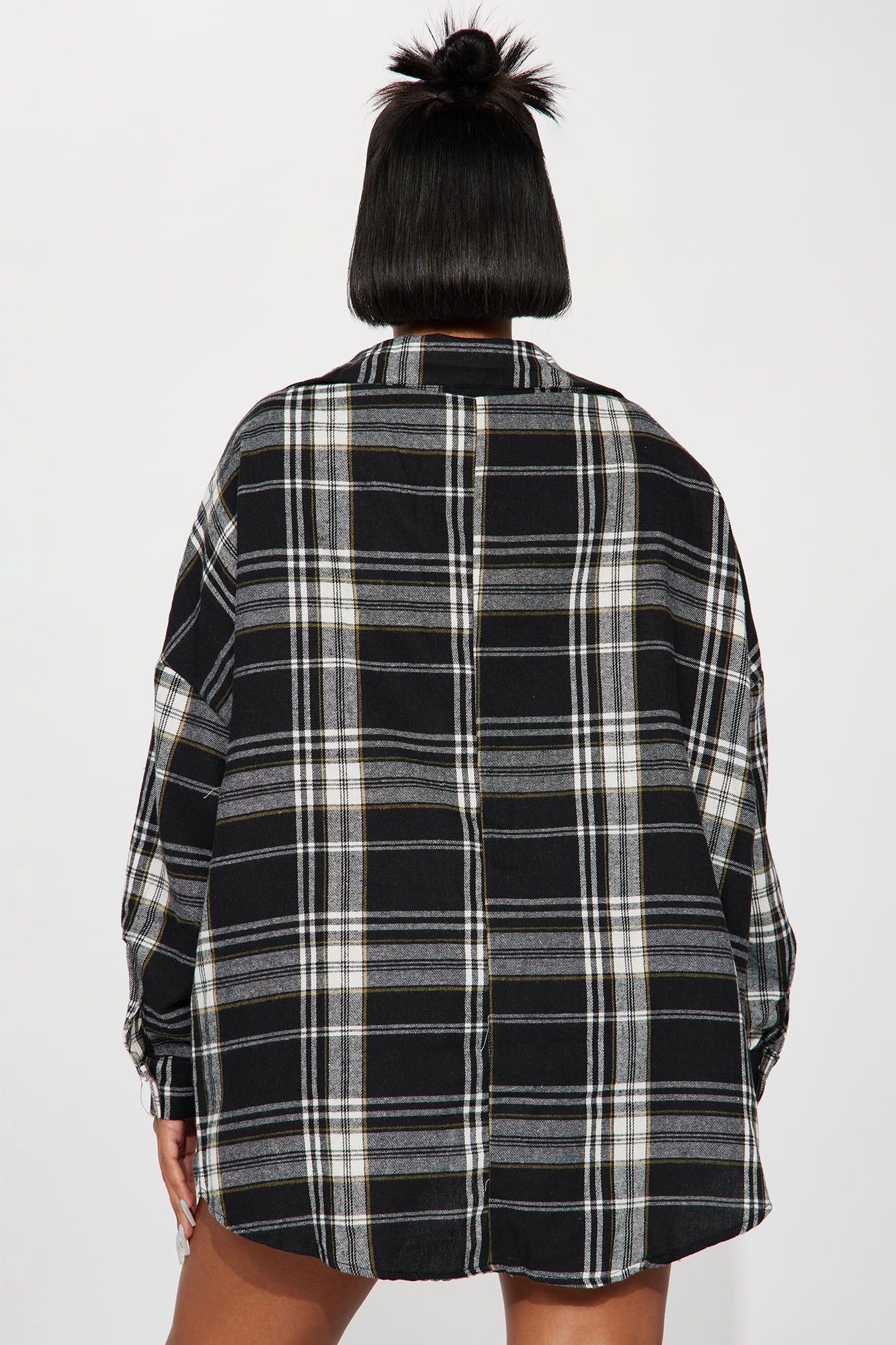 Bonfire Moments Plaid Shirt - Black/combo sold by Fashion Nova product image thumbnail 3