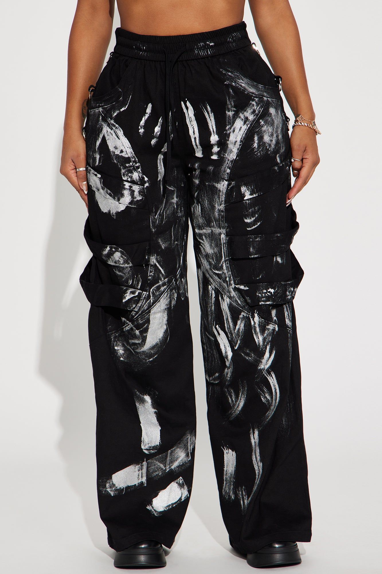 Metro Luv Metallic Foil Pant - Black/combo sold by Fashion Nova product image thumbnail 2