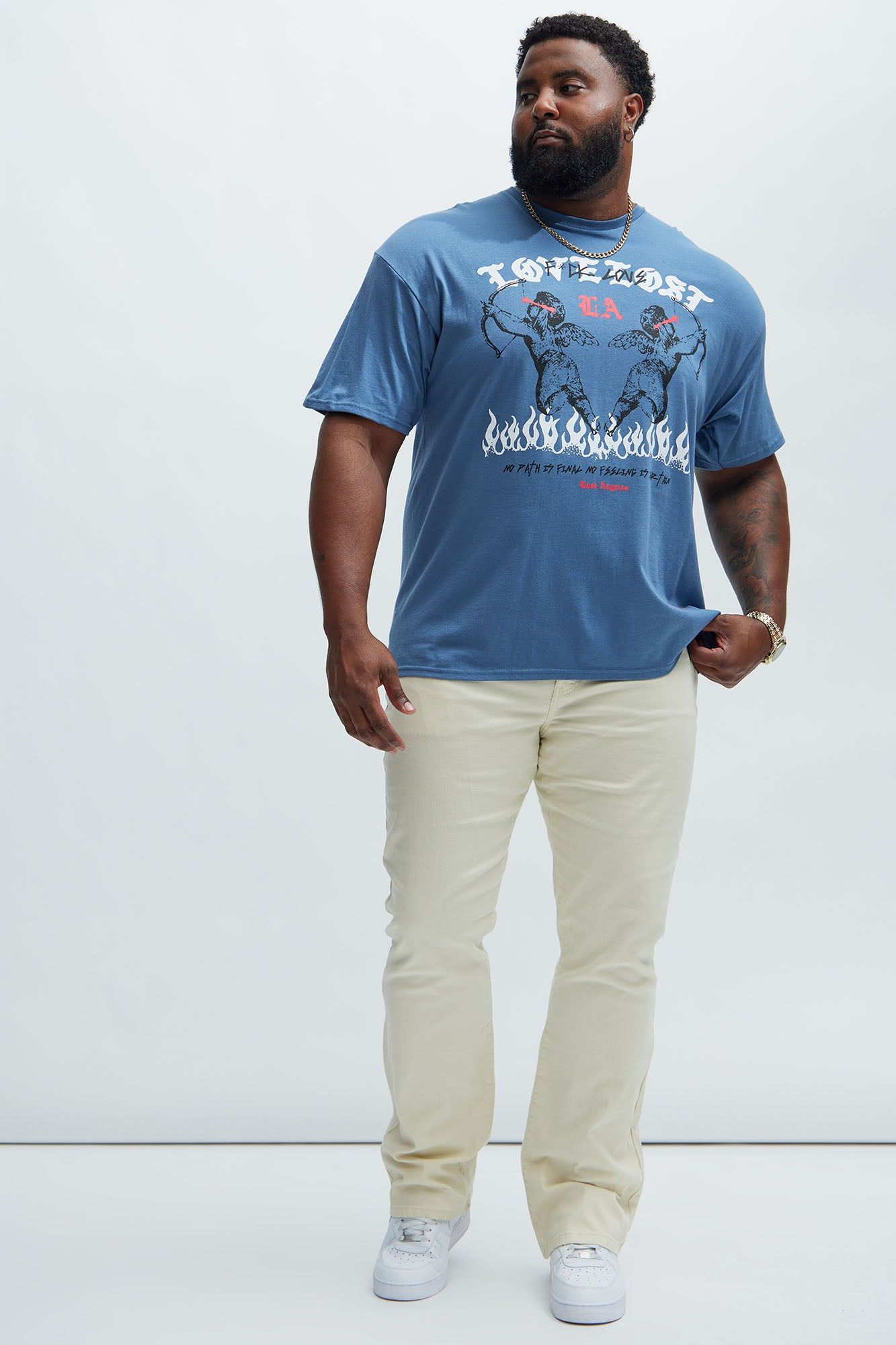 Lost Angeles Love Short Sleeve Tee - Blue sold by Fashion Nova product image thumbnail 5