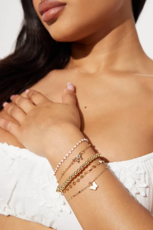 Miss Sweet Girl 5 Piece Bracelet Set - Gold sold by Fashion Nova