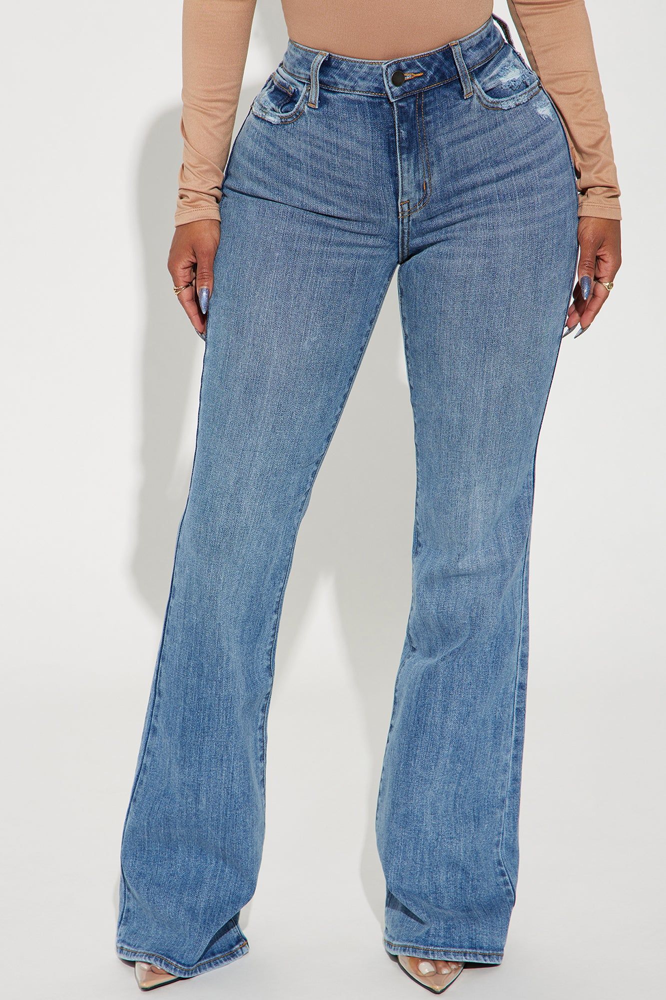 First Day Back Stretch Flare Jeans - Medium Wash sold by Fashion Nova product image thumbnail 2