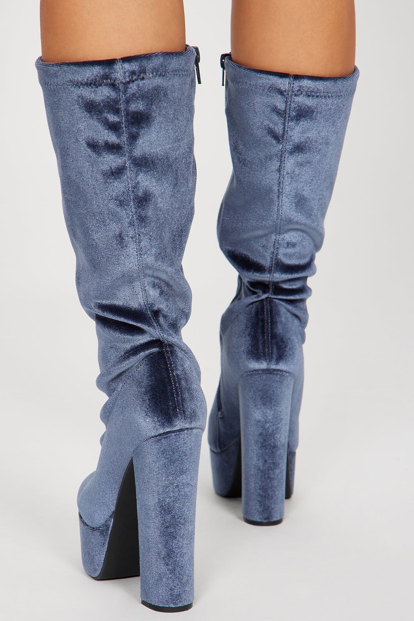 Fun Nights Knee High Heeled Boots - Blue sold by Fashion Nova product image thumbnail 4