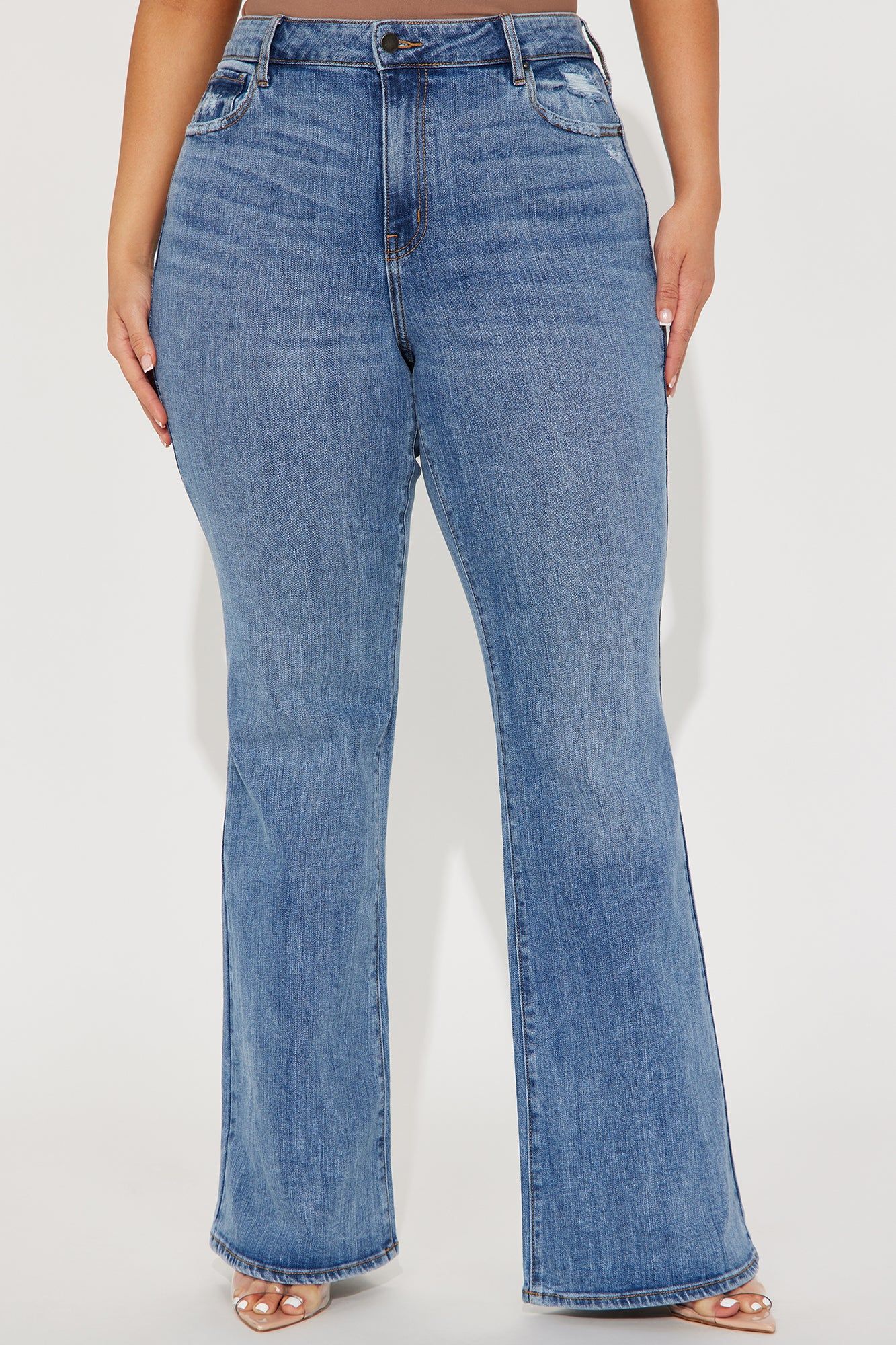 First Day Back Stretch Flare Jeans - Medium Wash sold by Fashion Nova product image thumbnail 5