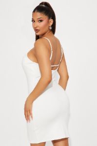 Evianna Mini Dress - Off White sold by Fashion Nova