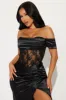 Perfection Satin Lace Gown - Black sold by Fashion Nova