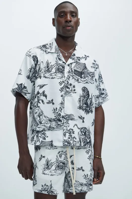 Pagoda Shirt - Black/White sold by Fashion Nova