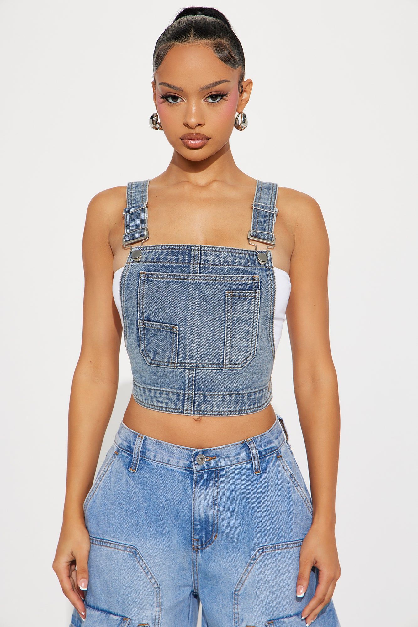 Southern Belle Denim Top - Light Wash sold by Fashion Nova