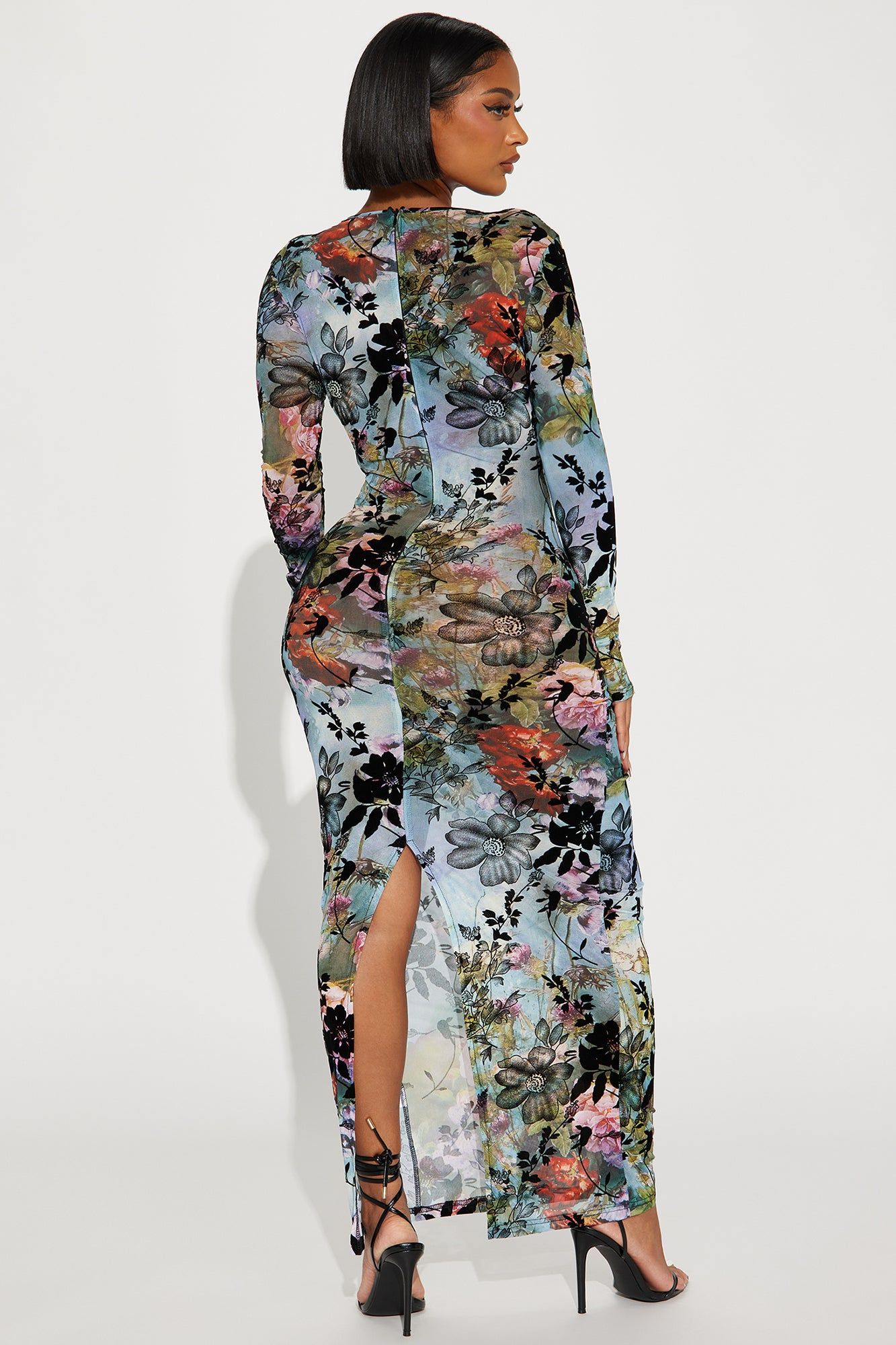 Alice Mesh Maxi Dress - Blue/combo sold by Fashion Nova product image thumbnail 3