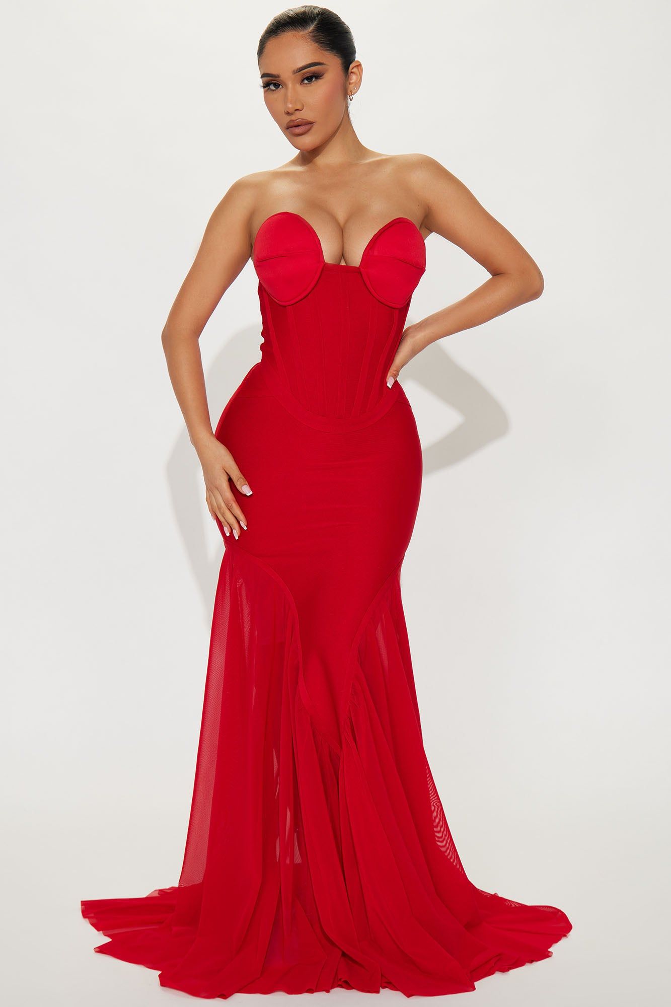 Ana Bandage Gown - Red sold by Fashion Nova
