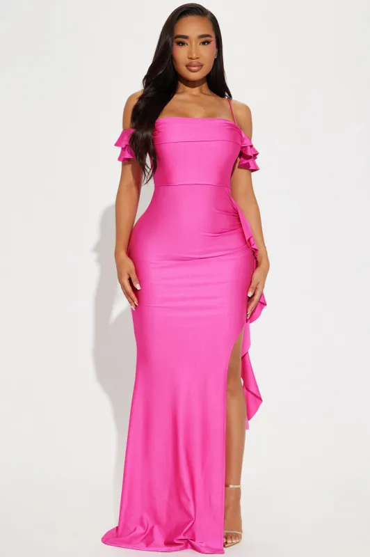 Making Marks Gown - Hot Pink sold by Fashion Nova
