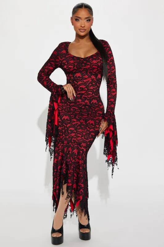 Thirsty For Blood Vampire 1 Piece Costume - Red/Black sold by Fashion Nova