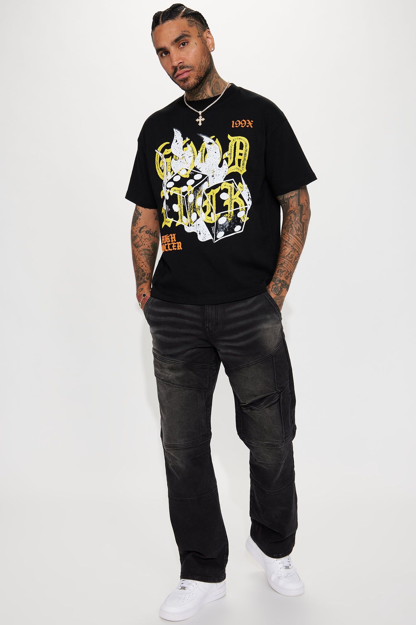 Good Luck High Roller Short Sleeve Tee - Black sold by Fashion Nova product image thumbnail 3