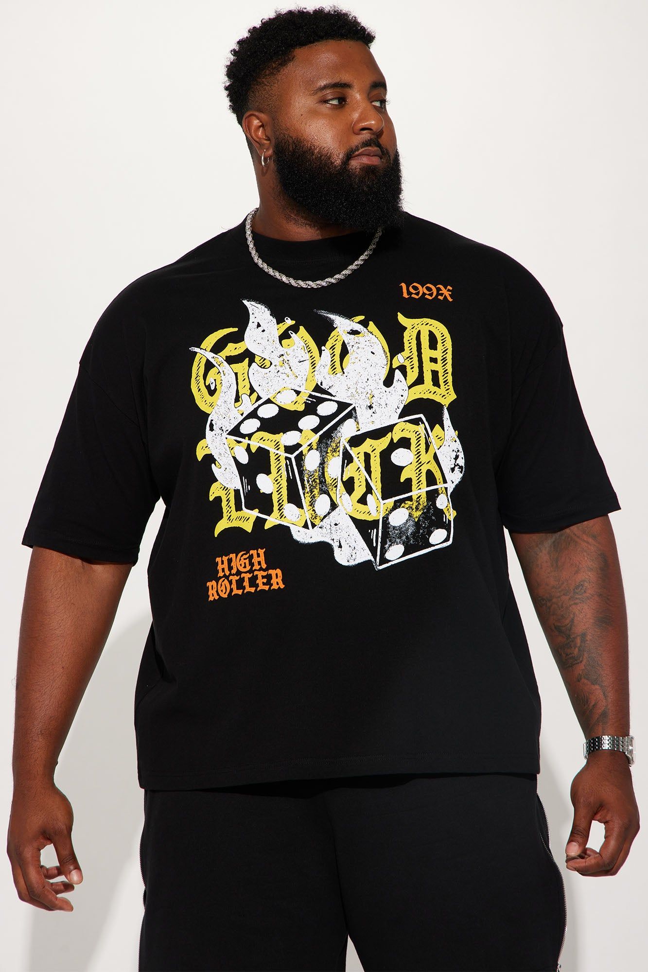 Good Luck High Roller Short Sleeve Tee - Black sold by Fashion Nova product image thumbnail 2