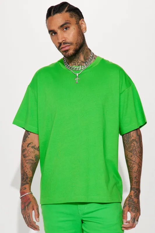 Essential Oversize Short Sleeve Tee - Hunter sold by Fashion Nova