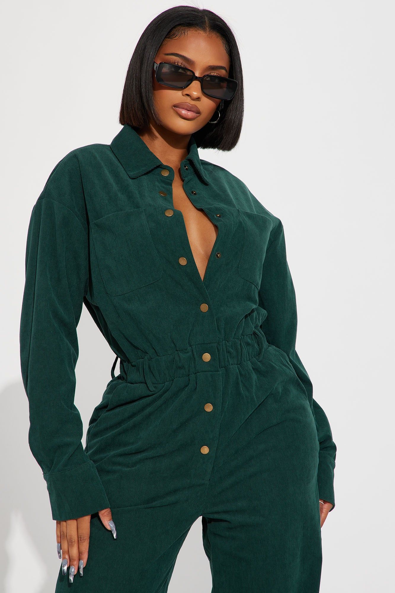 Only Forever Corduroy Jumpsuit - Hunter sold by Fashion Nova product image thumbnail 2