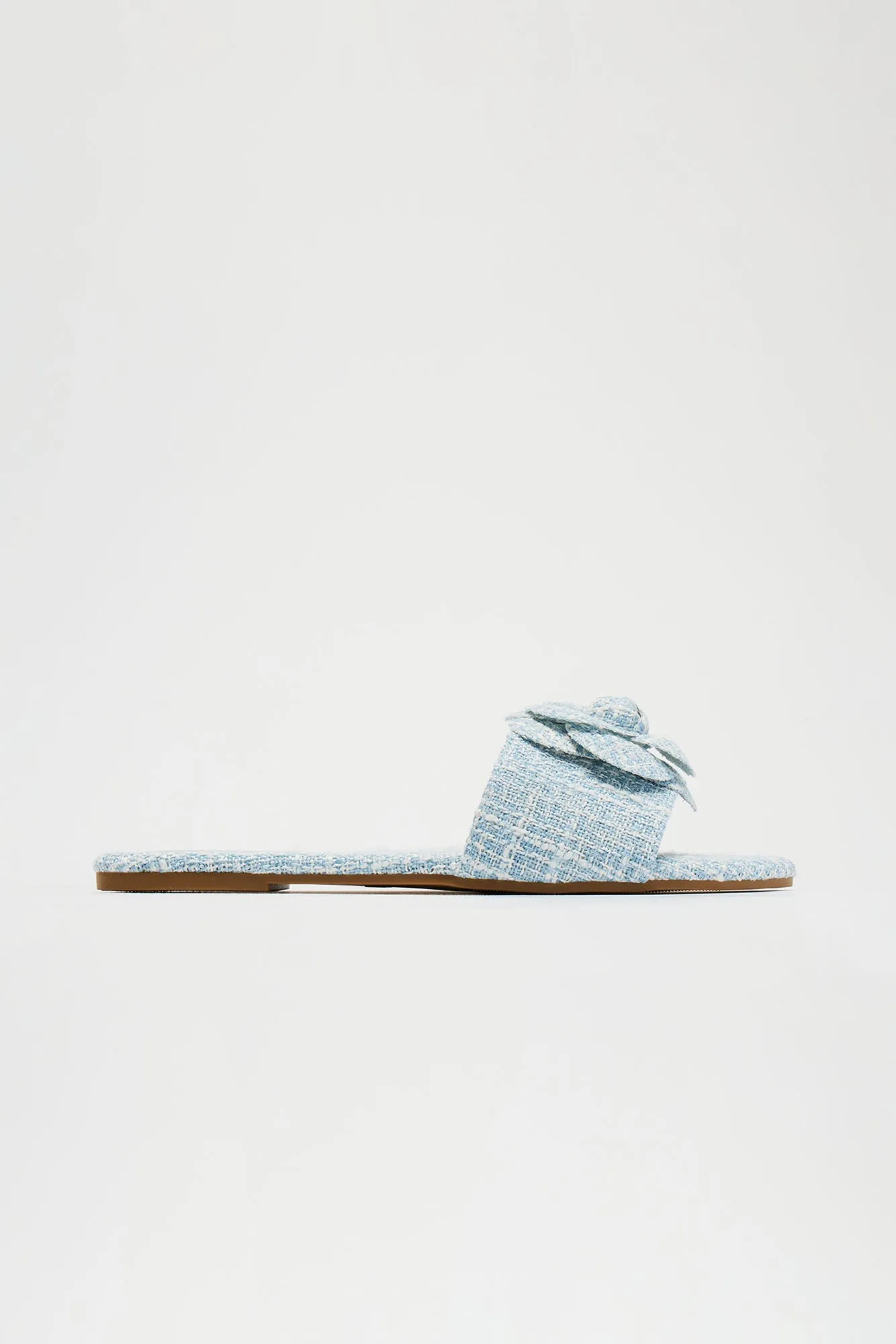 Spring Blossoms Tweed Sandals - Blue sold by Fashion Nova product image thumbnail 4