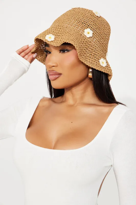 Summer Sunshine Bucket Hat - Natural/Combo sold by Fashion Nova