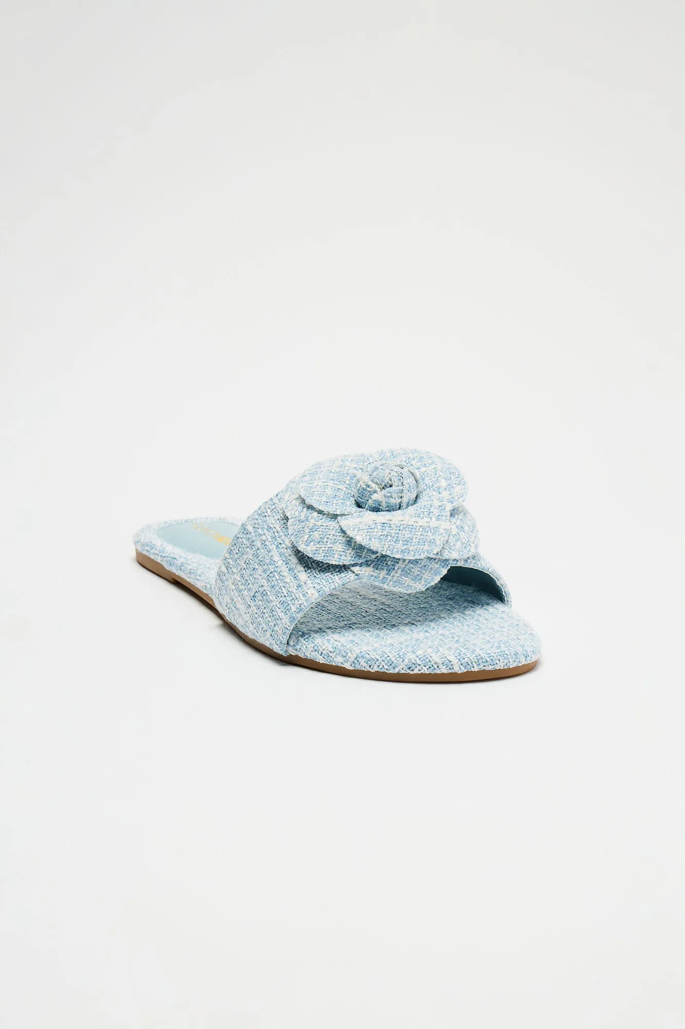 Spring Blossoms Tweed Sandals - Blue sold by Fashion Nova product image thumbnail 2