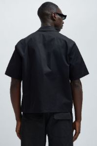 Jarvis Embroidered Shirt - Black sold by Fashion Nova