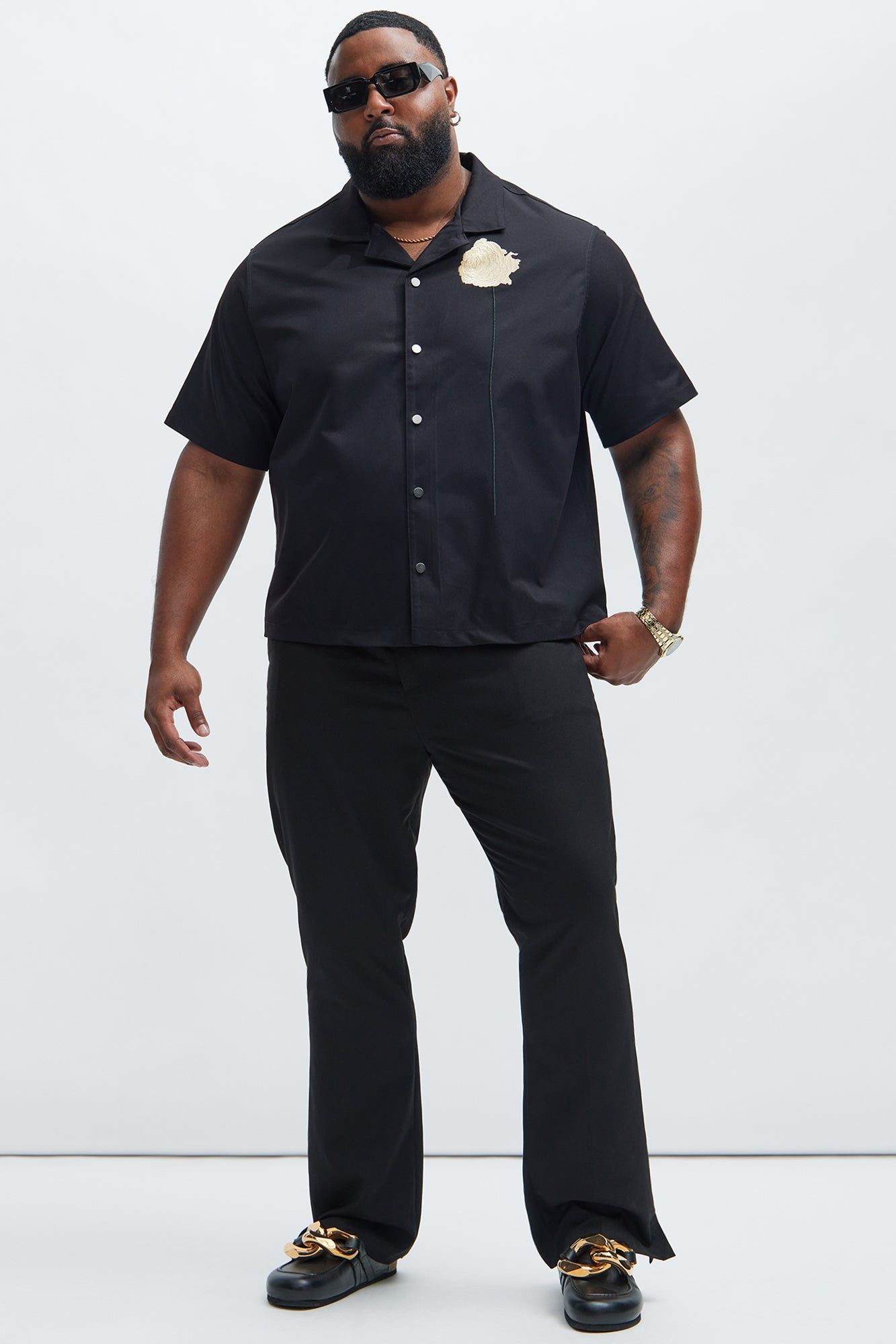 Jarvis Embroidered Shirt - Black sold by Fashion Nova product image thumbnail 5