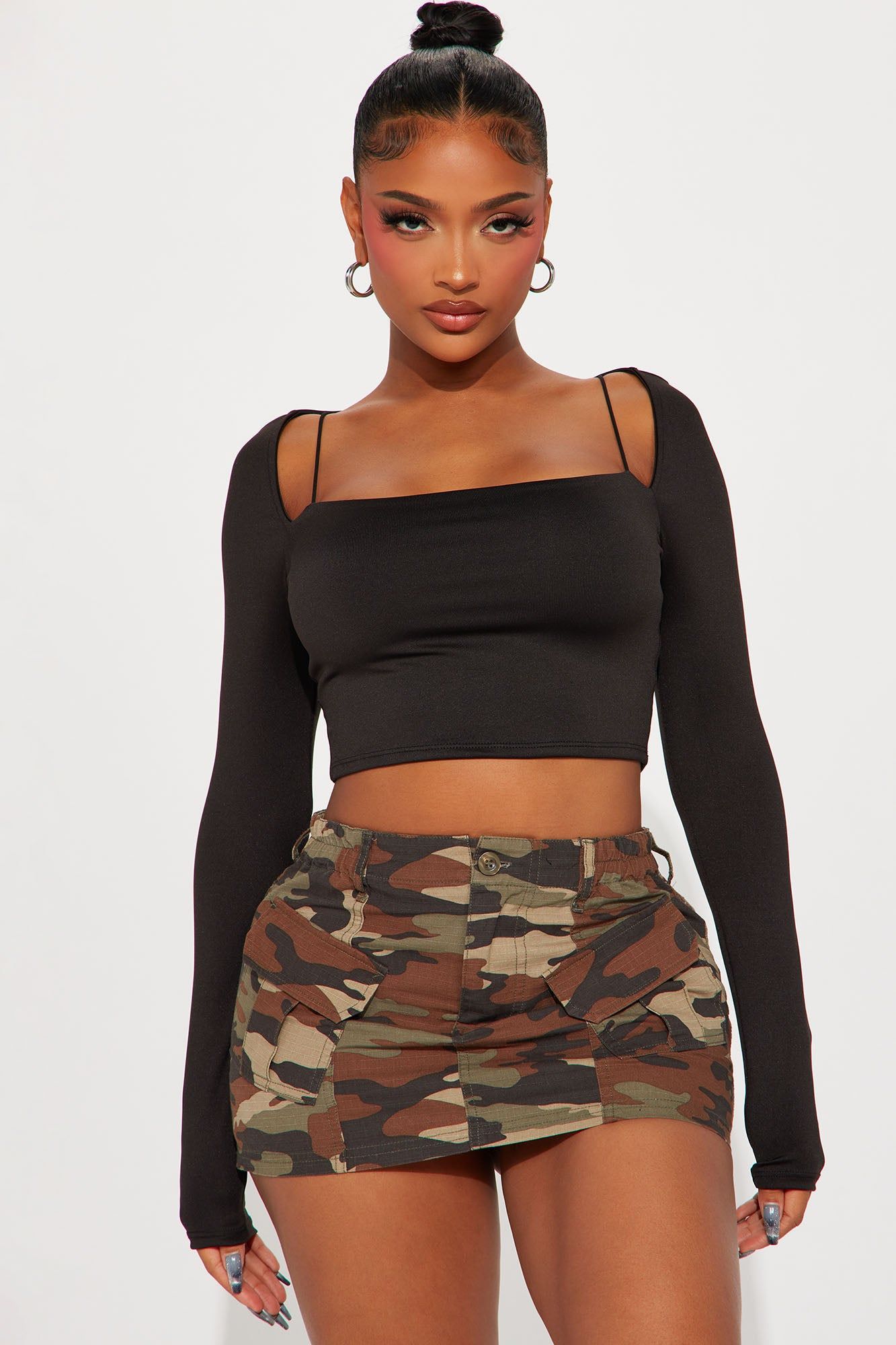 Nikki Crop Top - Black sold by Fashion Nova