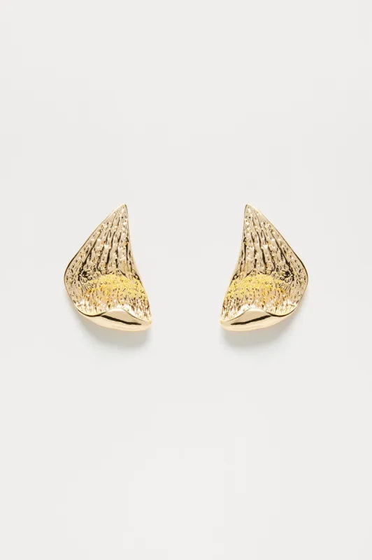 Florence Fountain Hoop Earrings - Gold sold by Fashion Nova
