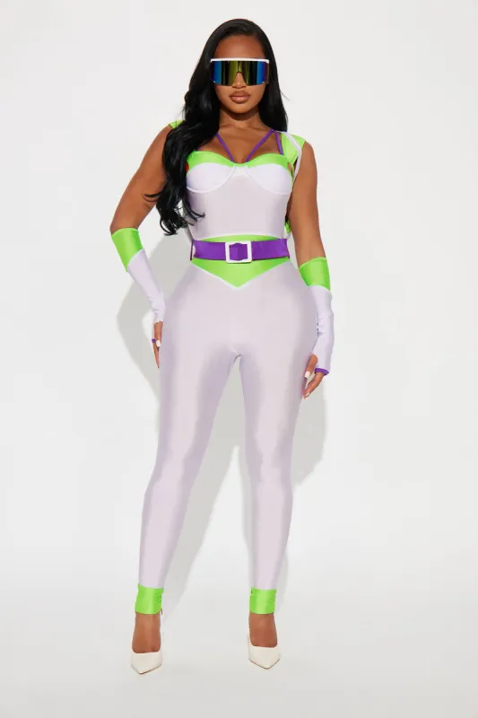 Infinite And Beyond Jumpsuit 5 Piece Costume Set - White sold by Fashion Nova