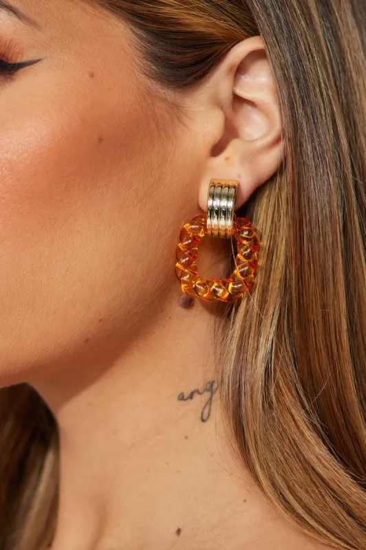 Cabo Beach Party Earrings - Orange sold by Fashion Nova