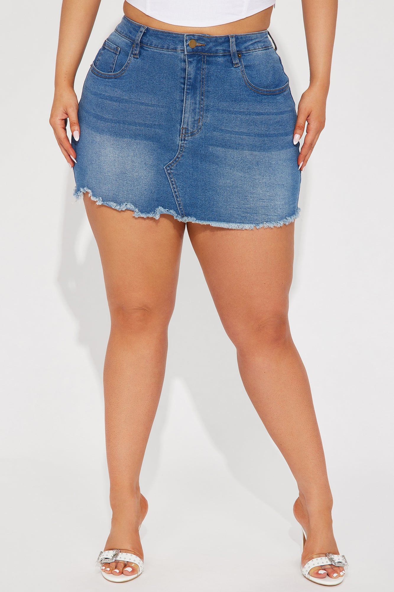 Raven Denim Mini Skirt - Medium Wash sold by Fashion Nova product image thumbnail 5