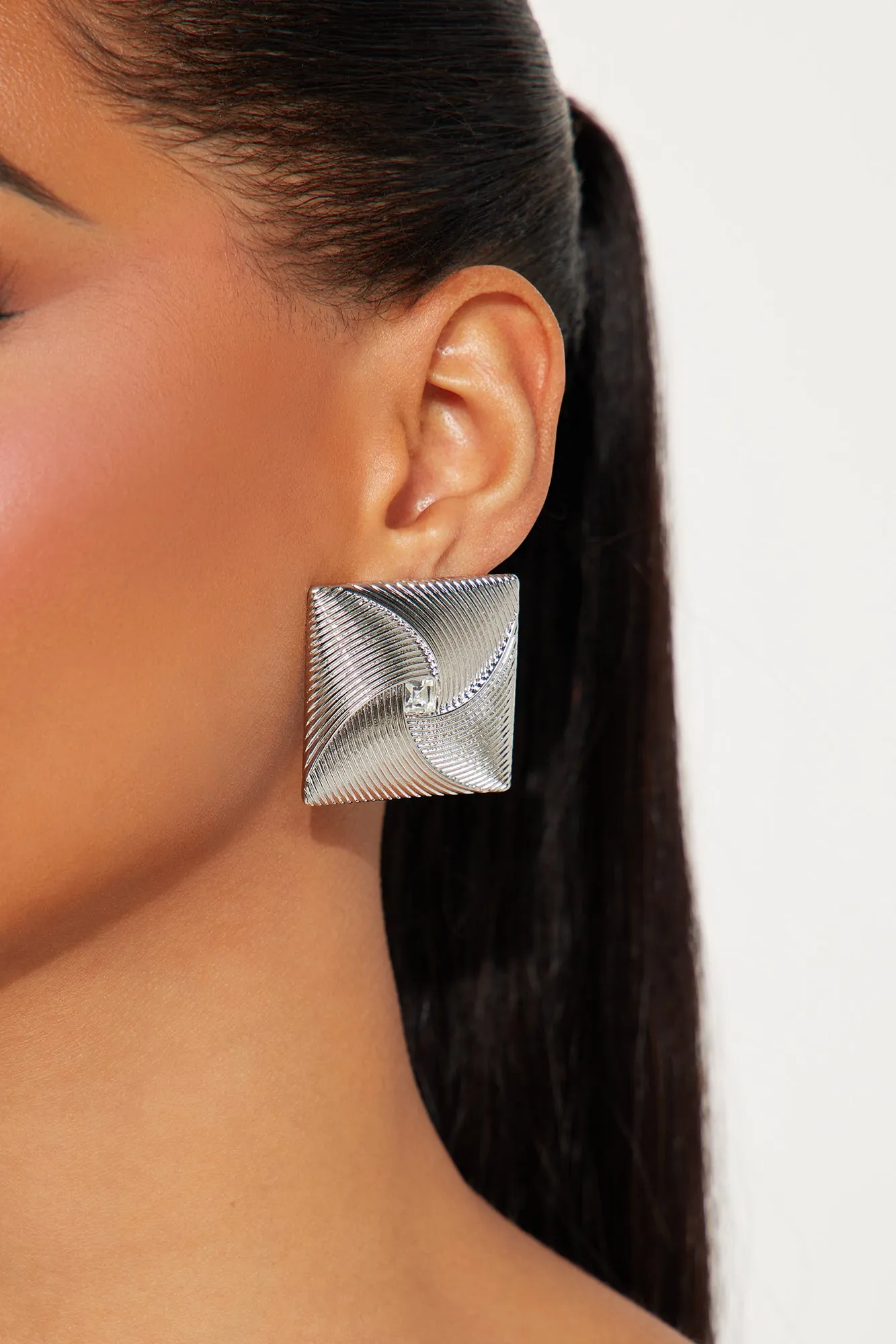 Vixen Vortex Earrings - Silver sold by Fashion Nova